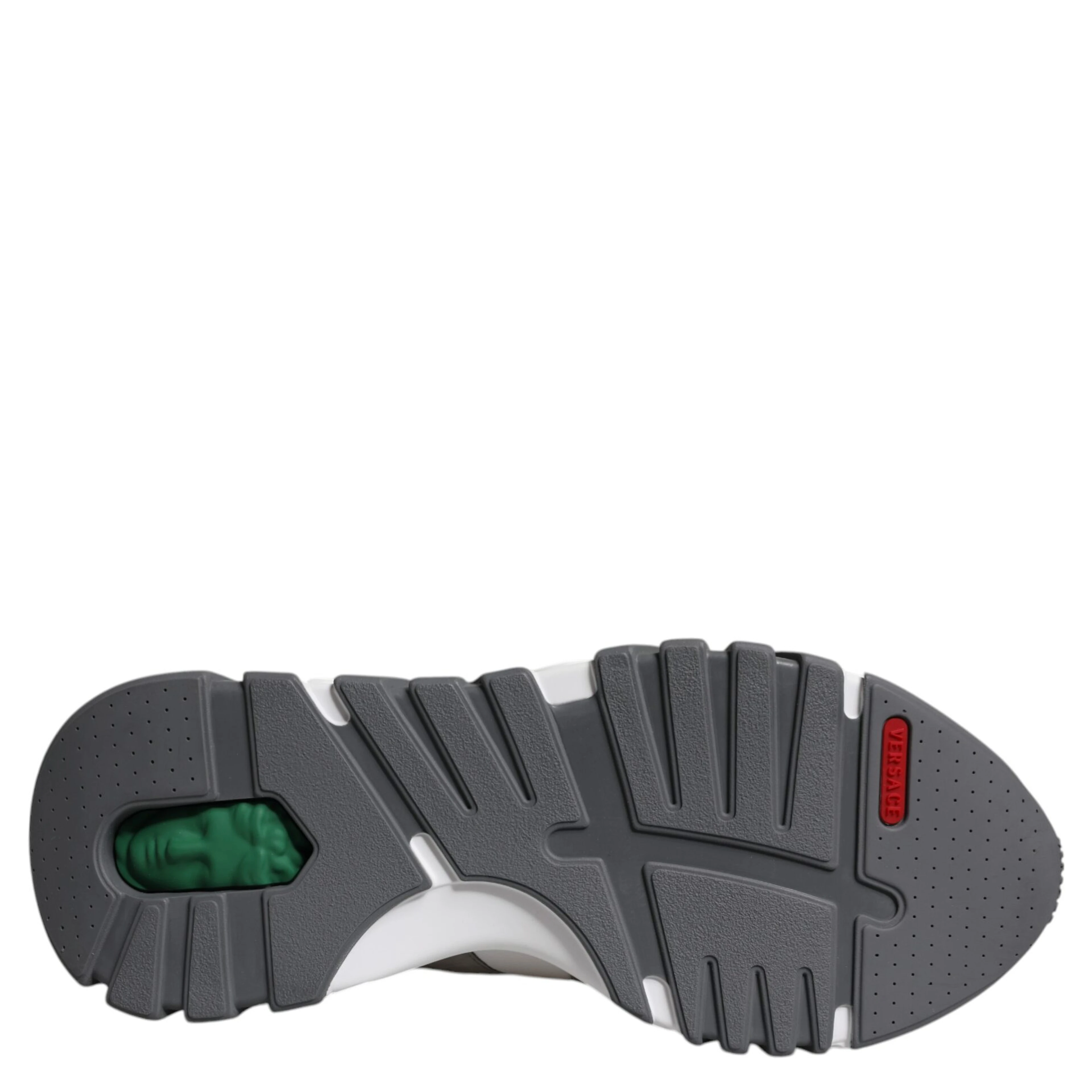 Grey Leather Neoprene Chunky Low Top Squalo Sneakers Shoes