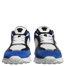 Multicolor Canvas Quad Fabric Medusa Low Top Sneakers Shoes