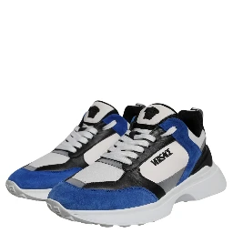 Multicolor Canvas Quad Fabric Medusa Low Top Sneakers Shoes