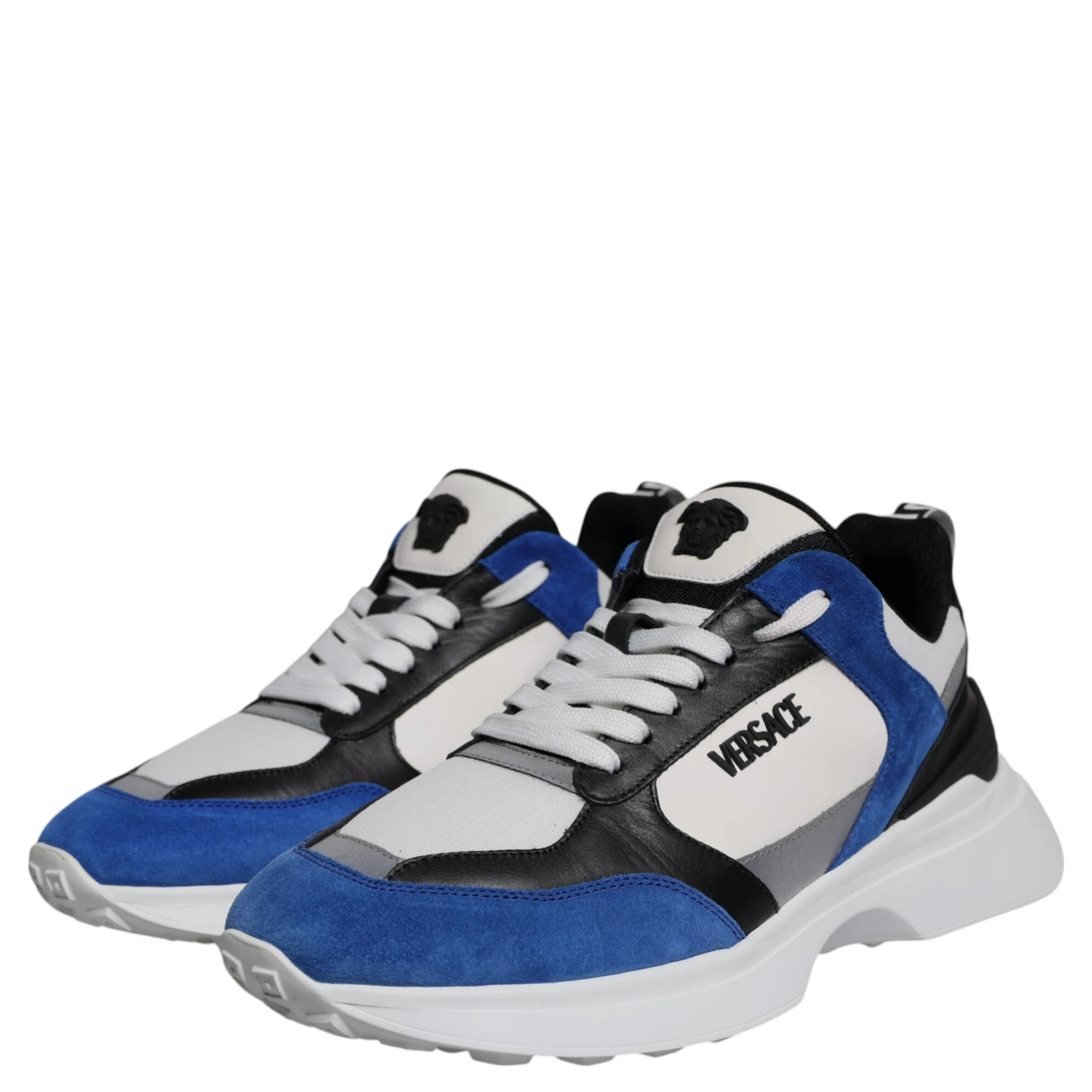 Multicolor Canvas Quad Fabric Medusa Low Top Sneakers Shoes