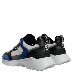 Multicolor Canvas Quad Fabric Medusa Low Top Sneakers Shoes