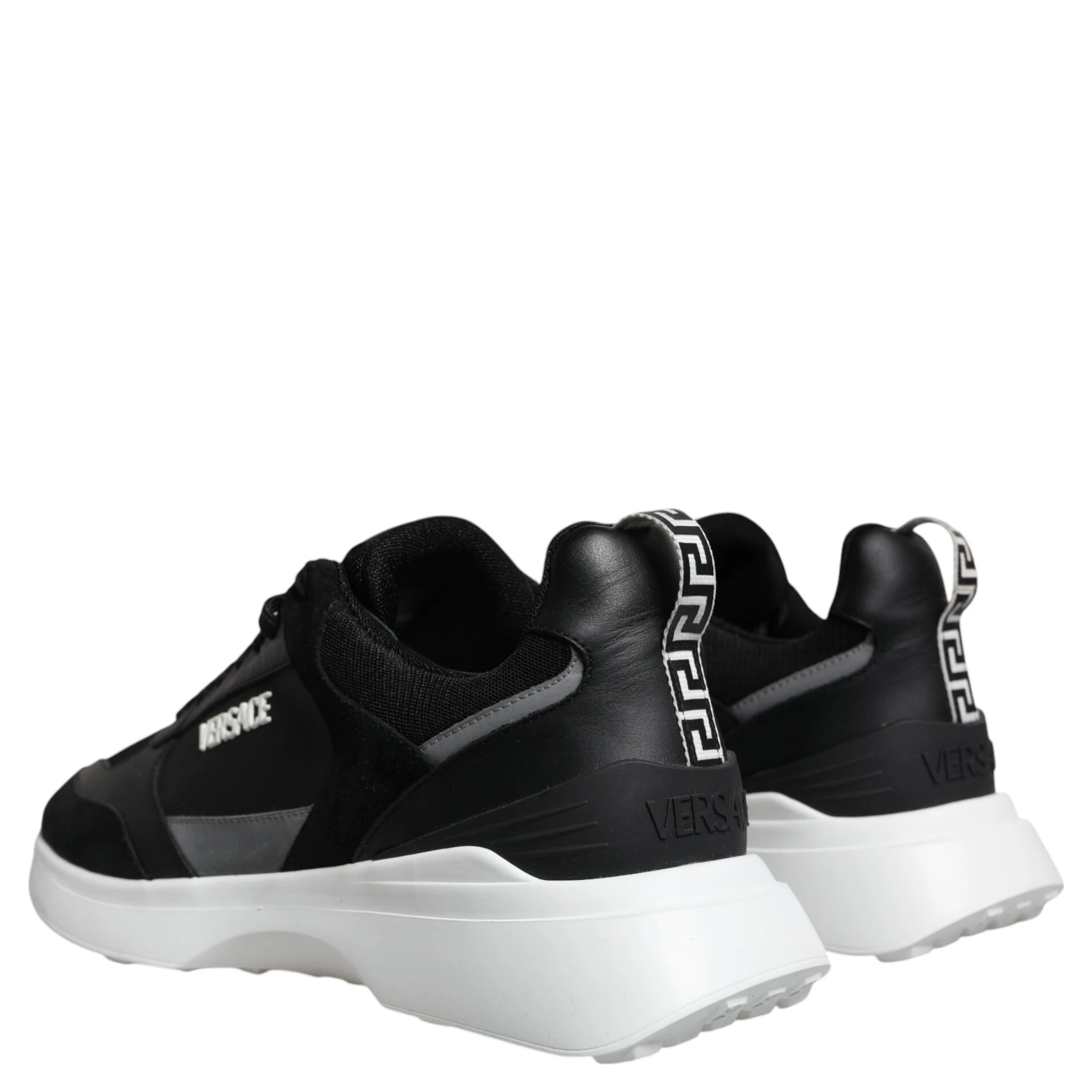 Black Canvas Quad Fabric Medusa Low Top Sneaker Shoes