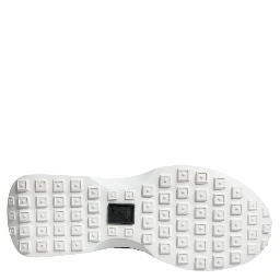 Black Canvas Quad Fabric Medusa Low Top Sneaker Shoes