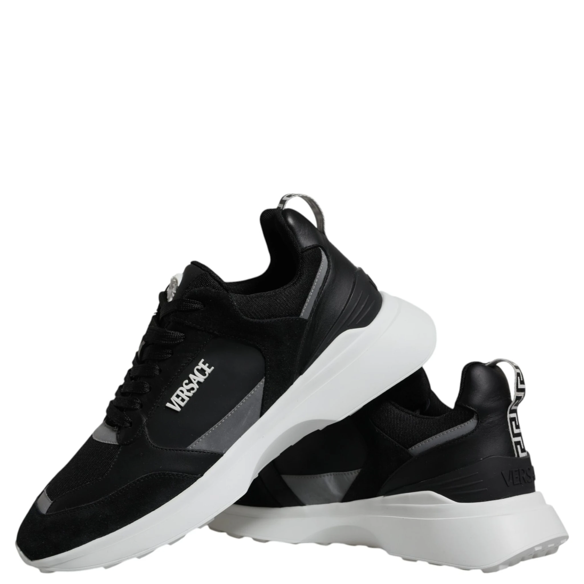 Black Canvas Quad Fabric Medusa Low Top Sneaker Shoes