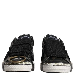Black White Portofino Low Top Sneakers Shoes