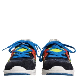 Multicolor Leather Suede Low Top Sneakers Shoes