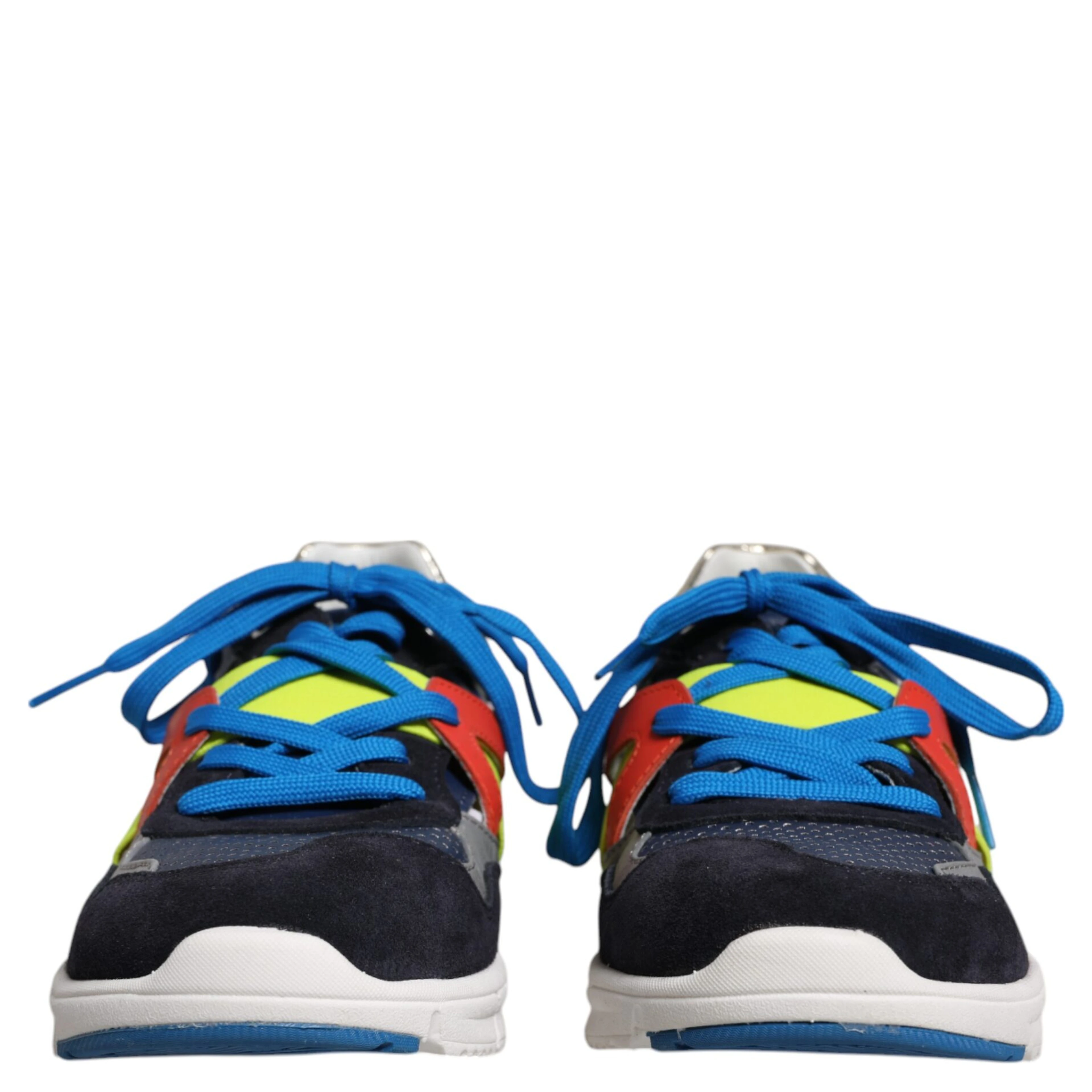 Multicolor Leather Suede Low Top Sneakers Shoes