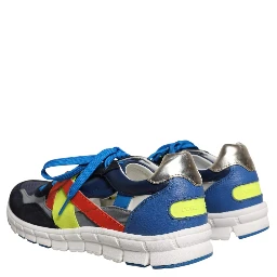 Multicolor Leather Suede Low Top Sneakers Shoes
