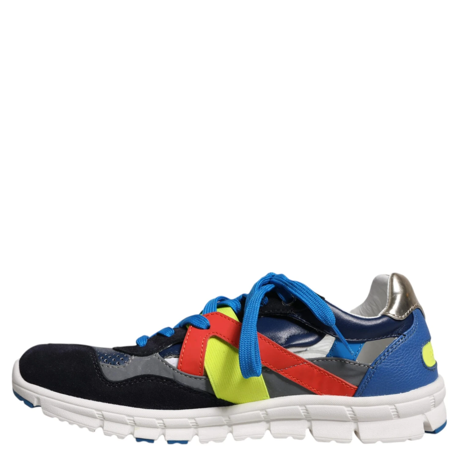 Multicolor Leather Suede Low Top Sneakers Shoes