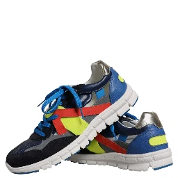 Multicolor Leather Suede Low Top Sneakers Shoes