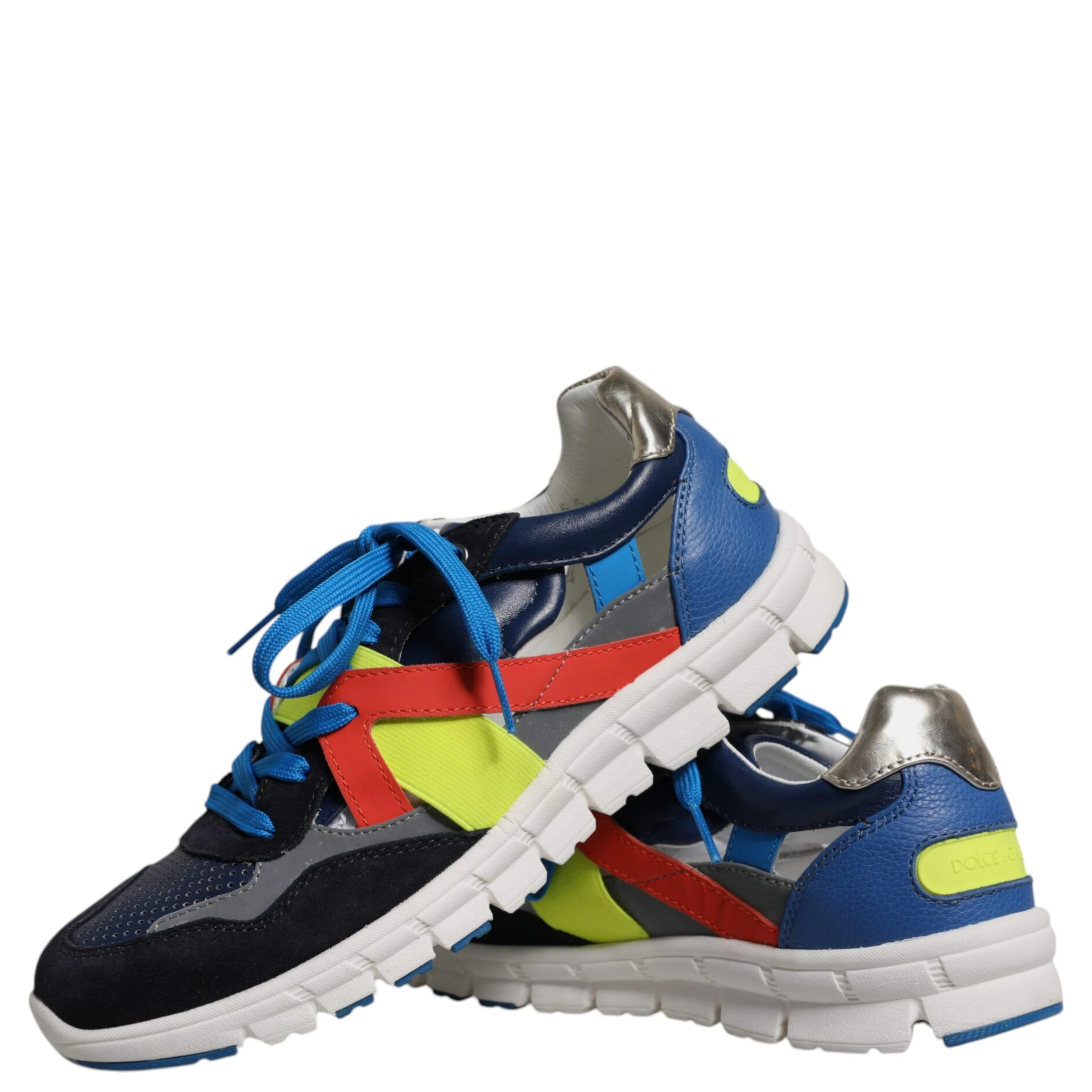 Multicolor Leather Suede Low Top Sneakers Shoes