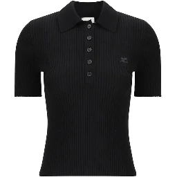 Black Viscose Polo Shirt