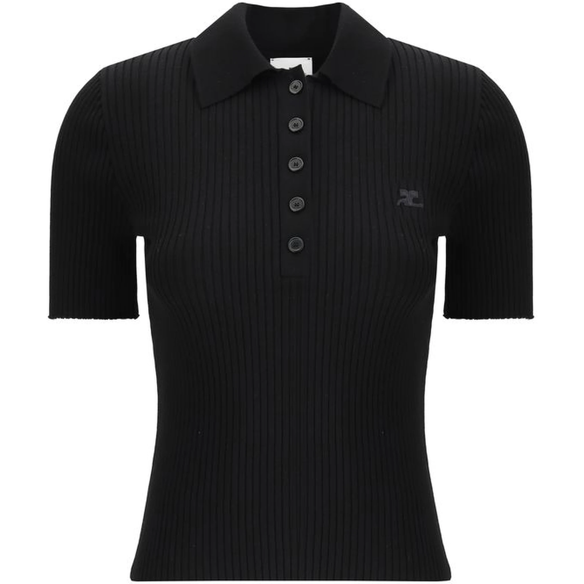Black Viscose Polo Shirt