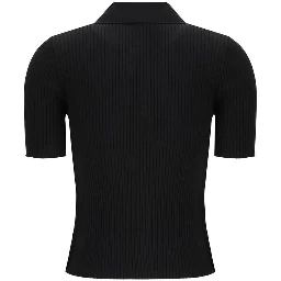 Black Viscose Polo Shirt