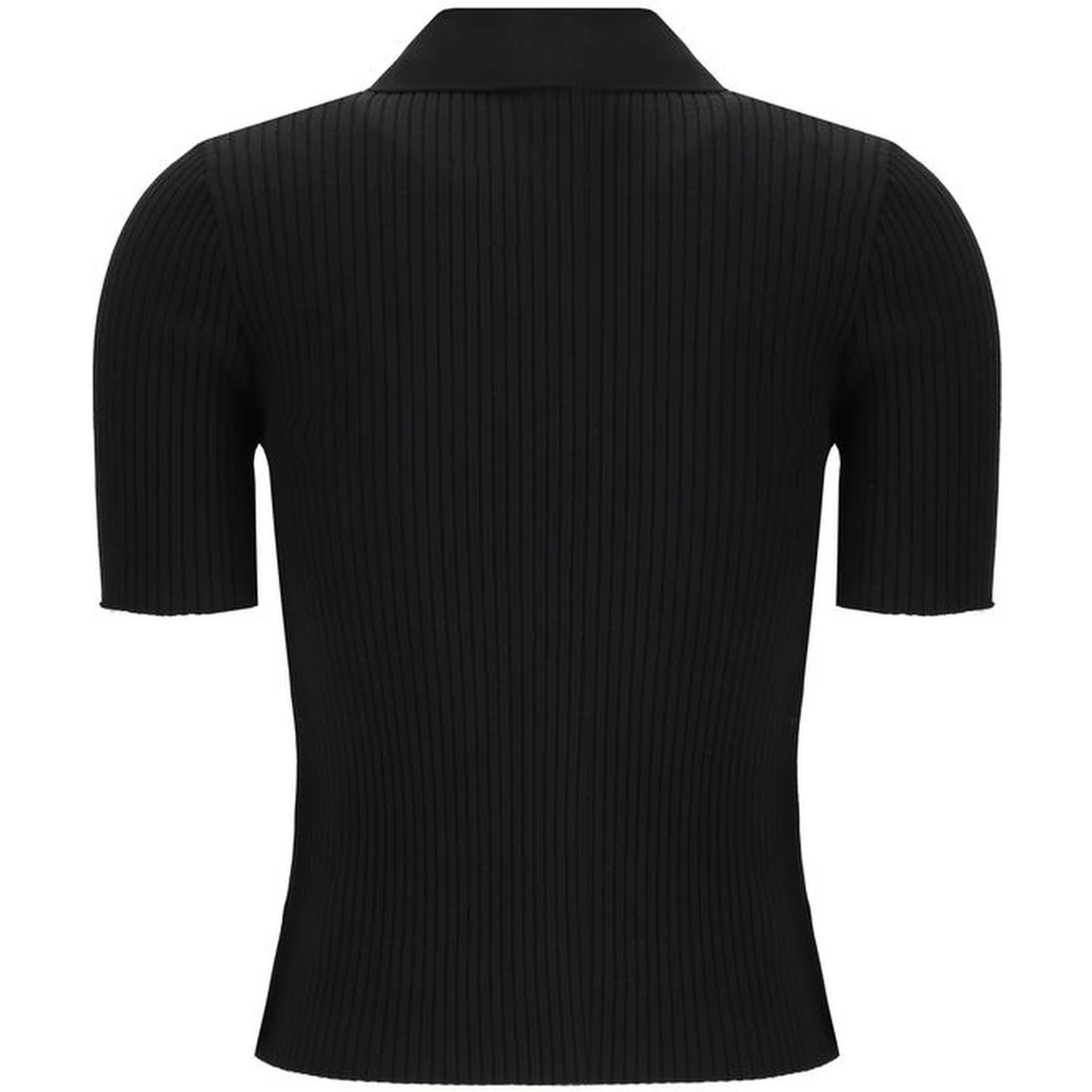 Black Viscose Polo Shirt
