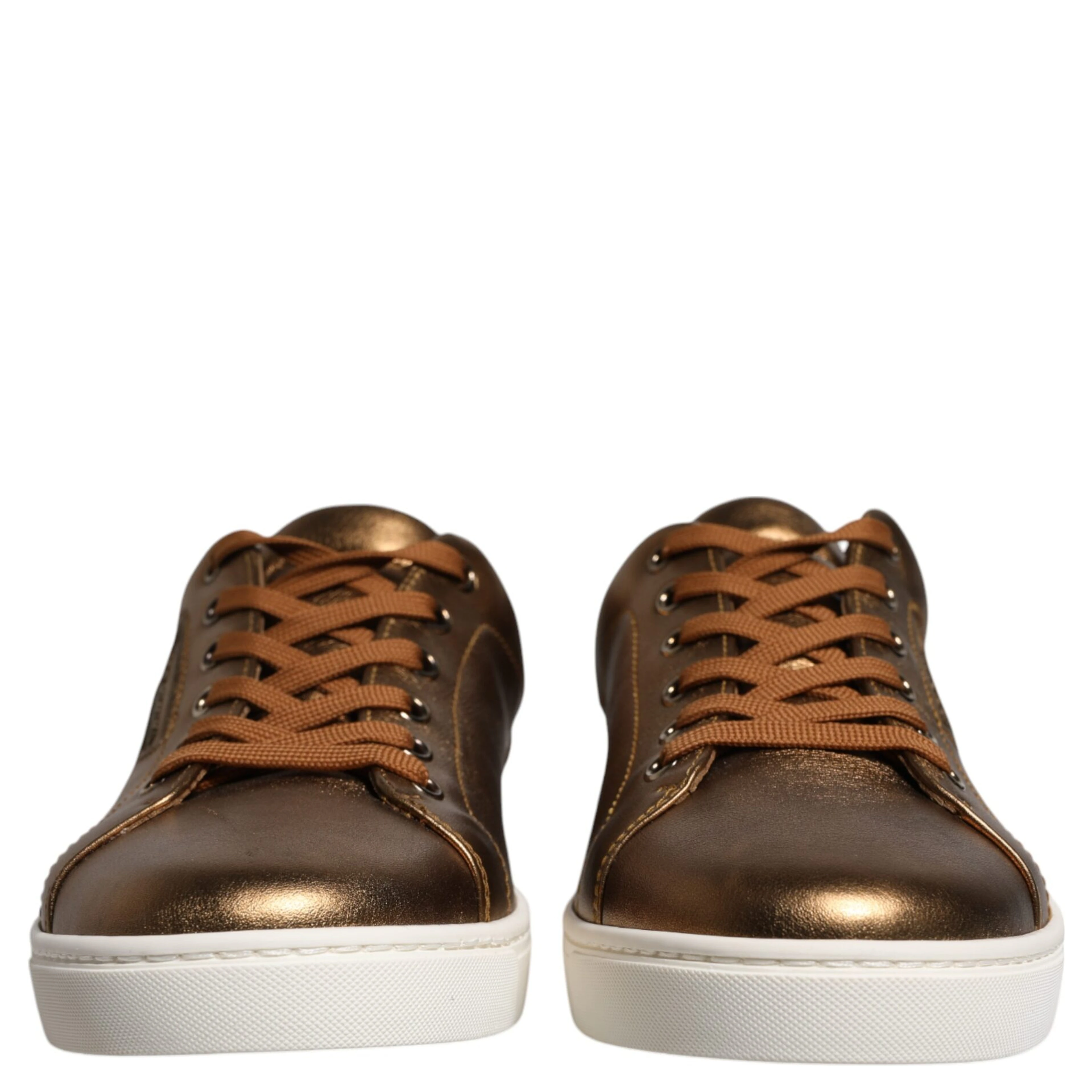 Gold Leather Logo London Men Sneaker Shoes