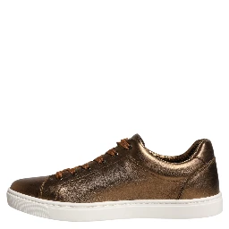 Gold Leather Logo London Men Sneaker Shoes