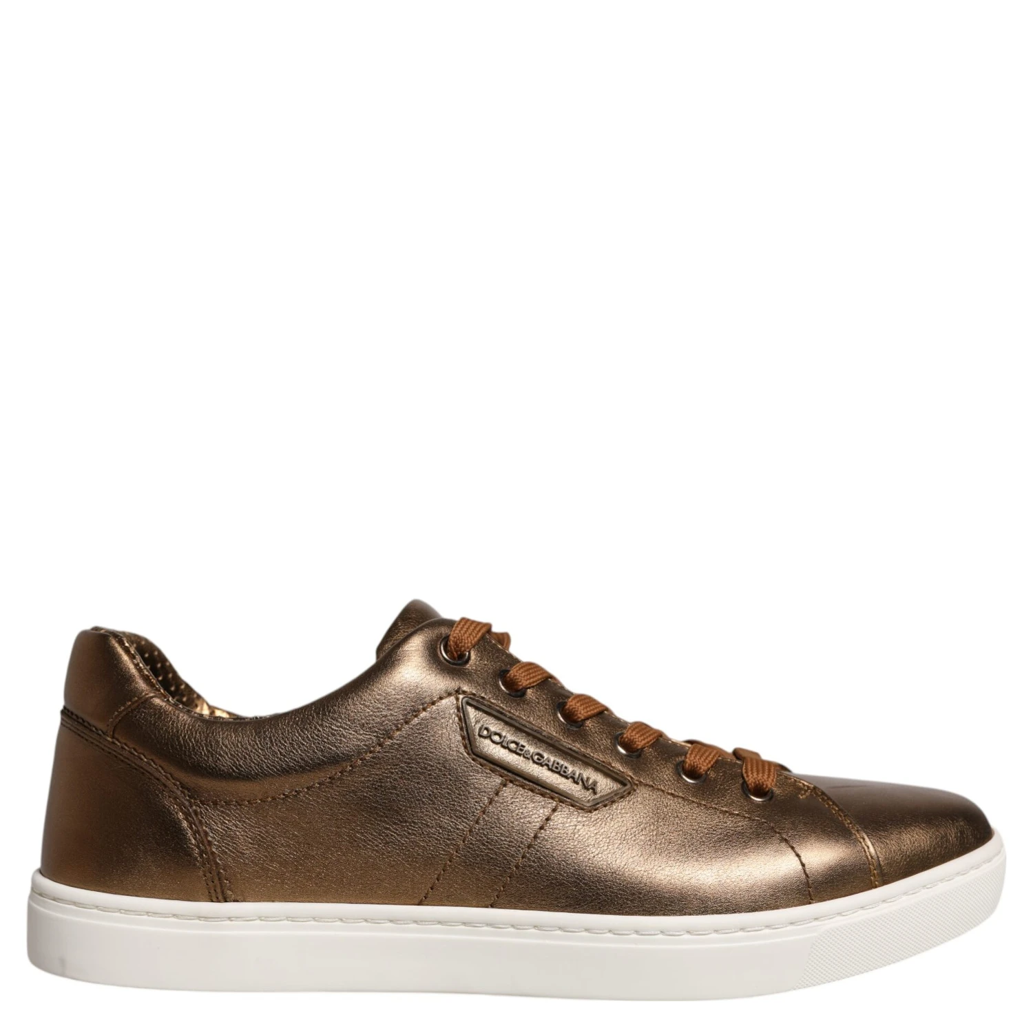 Gold Leather Logo London Men Sneaker Shoes
