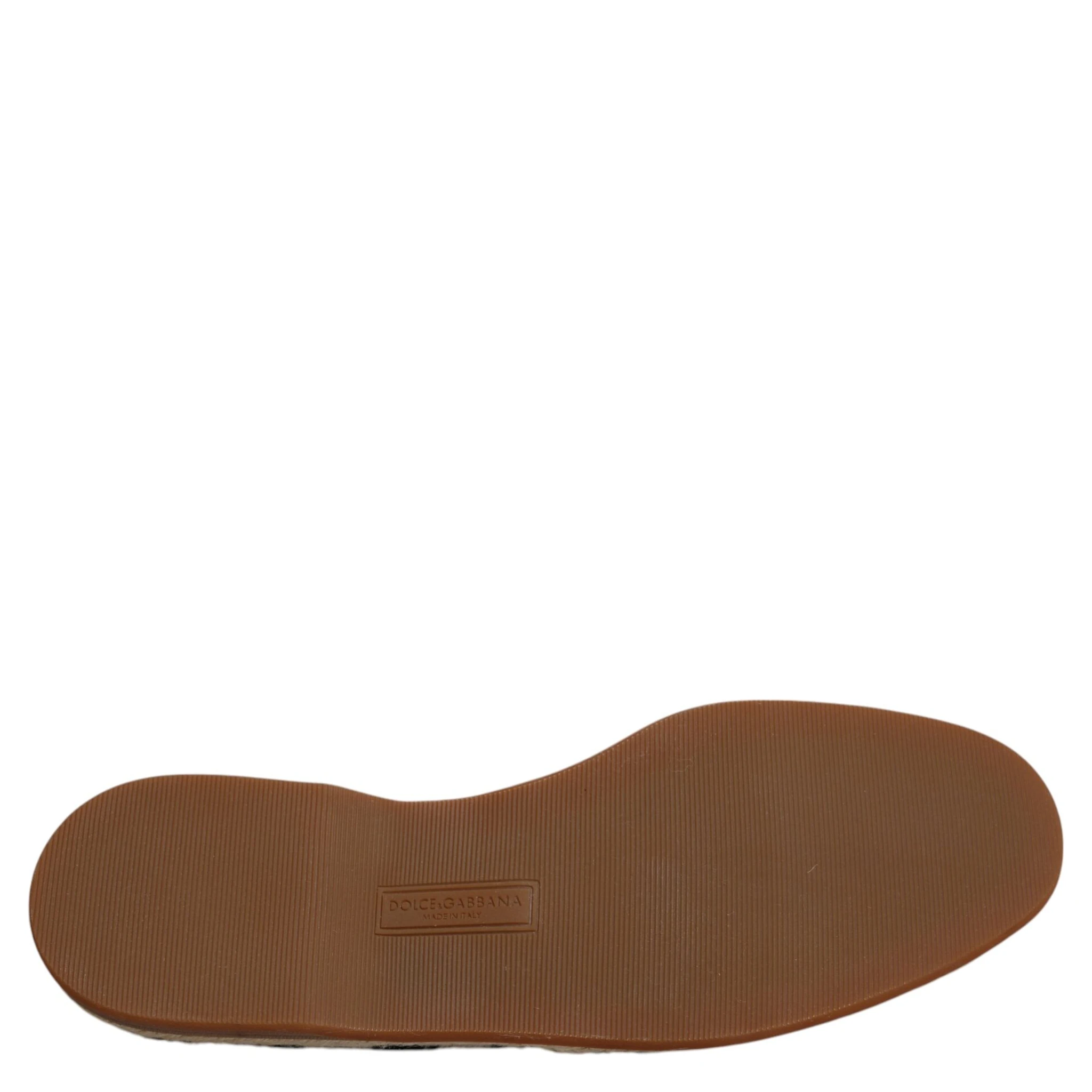 Black White Stripes Slip On Espadrille Shoes