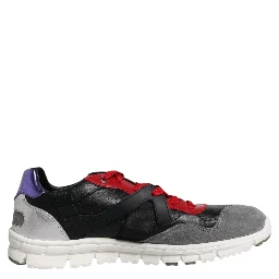 Multicolor Leather Suede Low Top Sneakers Shoes