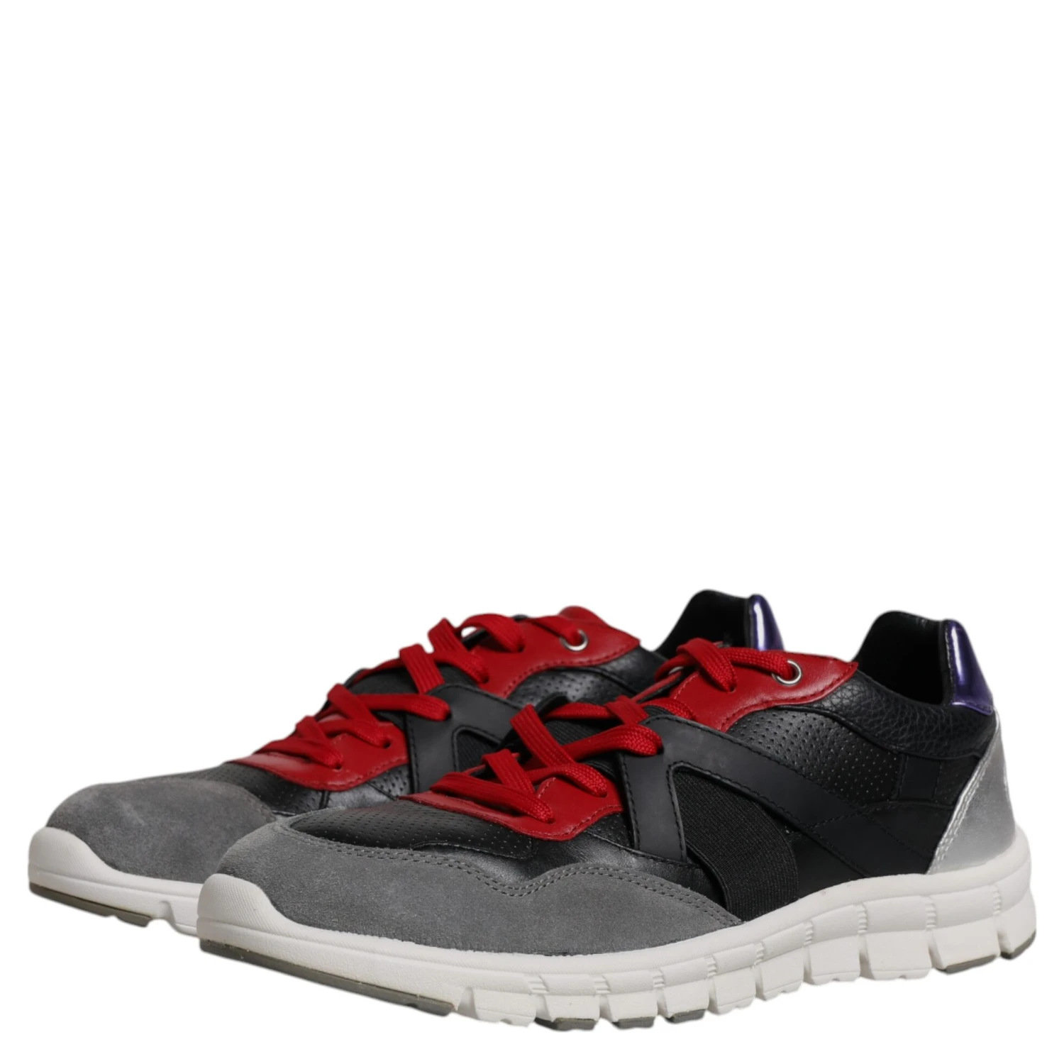 Multicolor Leather Suede Low Top Sneakers Shoes