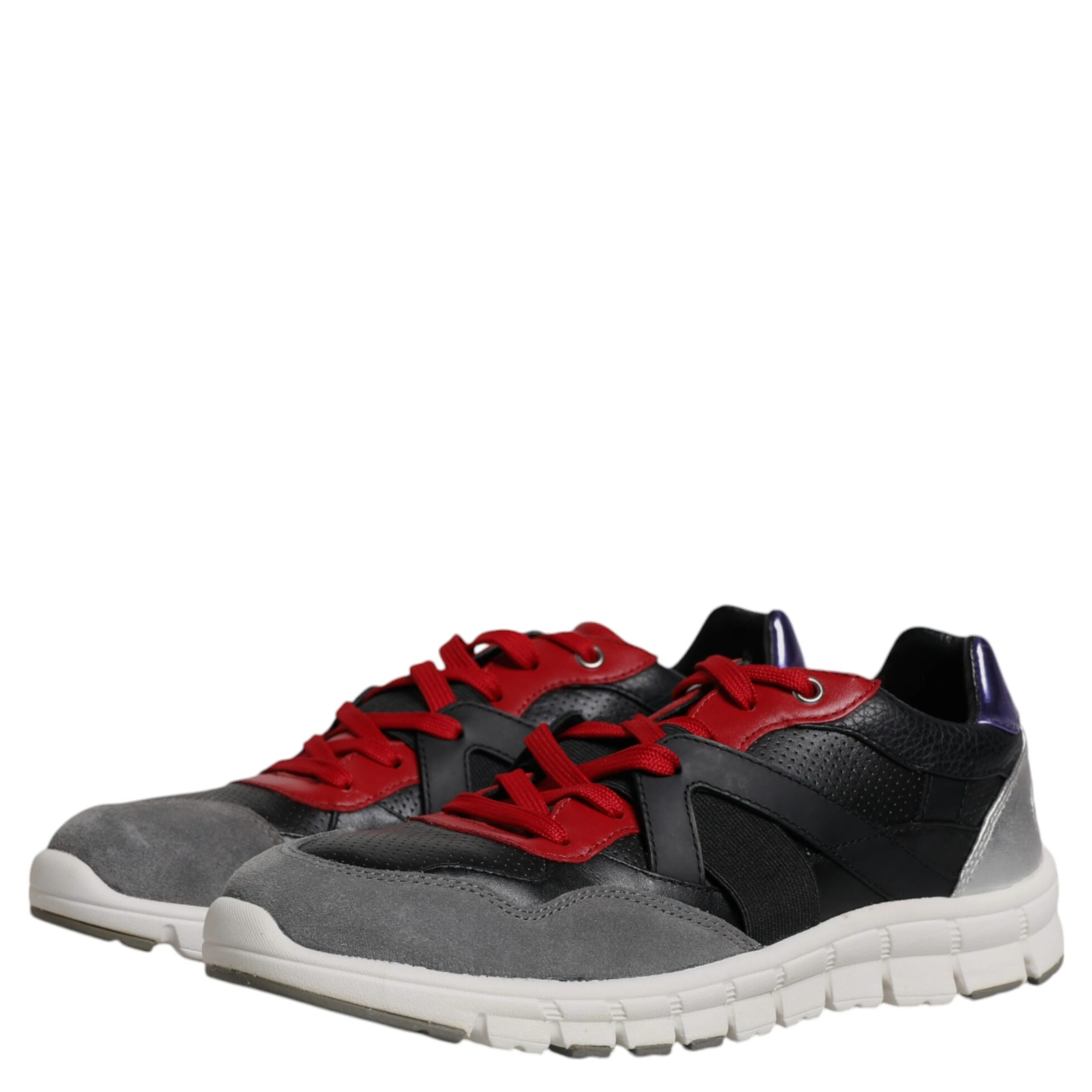 Multicolor Leather Suede Low Top Sneakers Shoes