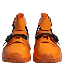 Orange Multi Panel Chunky High Top Sneakers Shoes