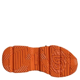 Orange Multi Panel Chunky High Top Sneakers Shoes