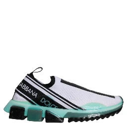 White Blue Sorrento Slip On Sneakers Shoes