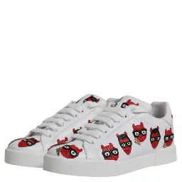 White Devil Face Portofino Sneakers Shoes