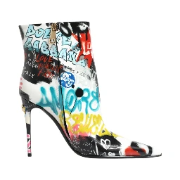 Multicolor Graffiti Keira Mid Calf Boots Shoes
