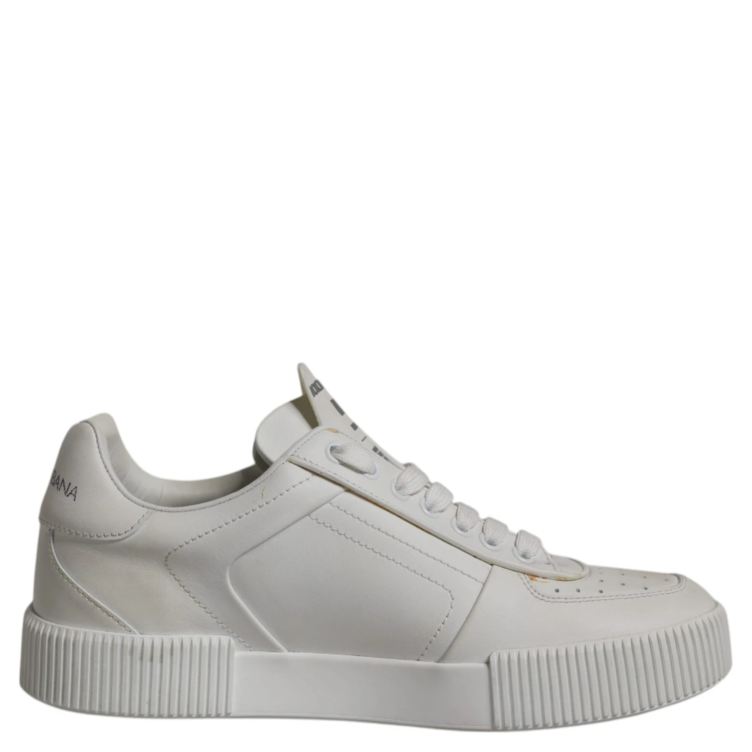 White Miami Leather Low Top Sneakers Shoes