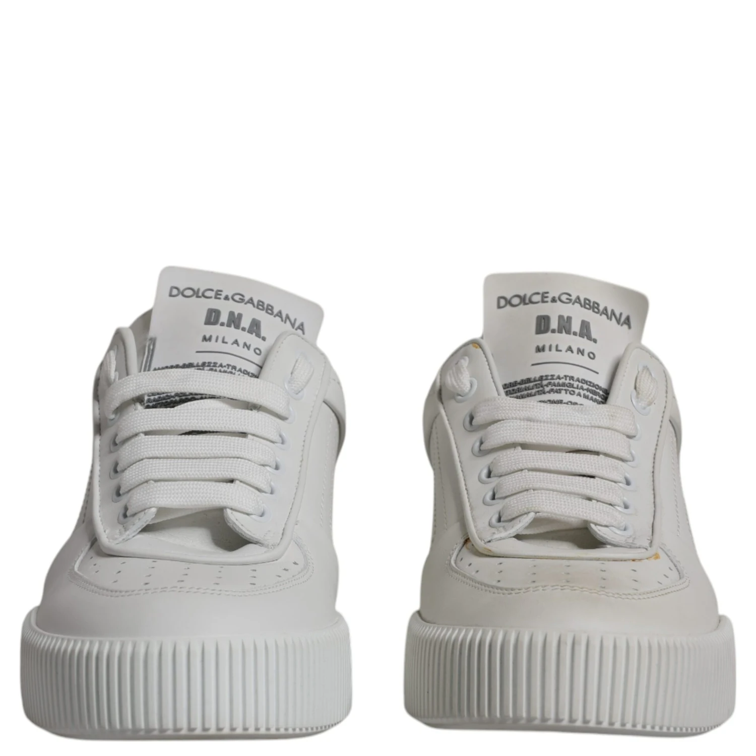 White Miami Leather Low Top Sneakers Shoes