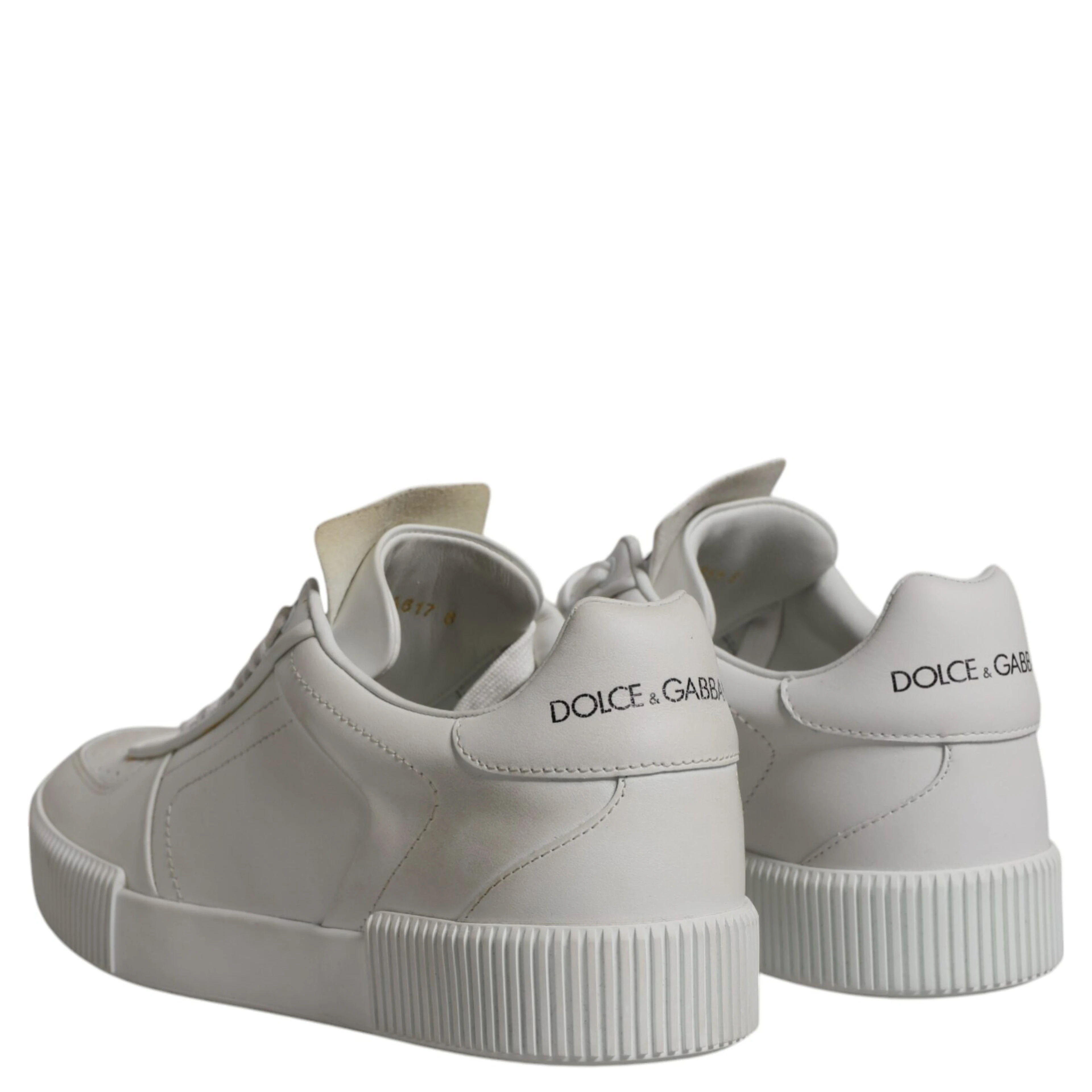 White Miami Leather Low Top Sneakers Shoes
