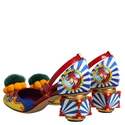 Multicolor Carretto Crystal Fur Sandals Shoes