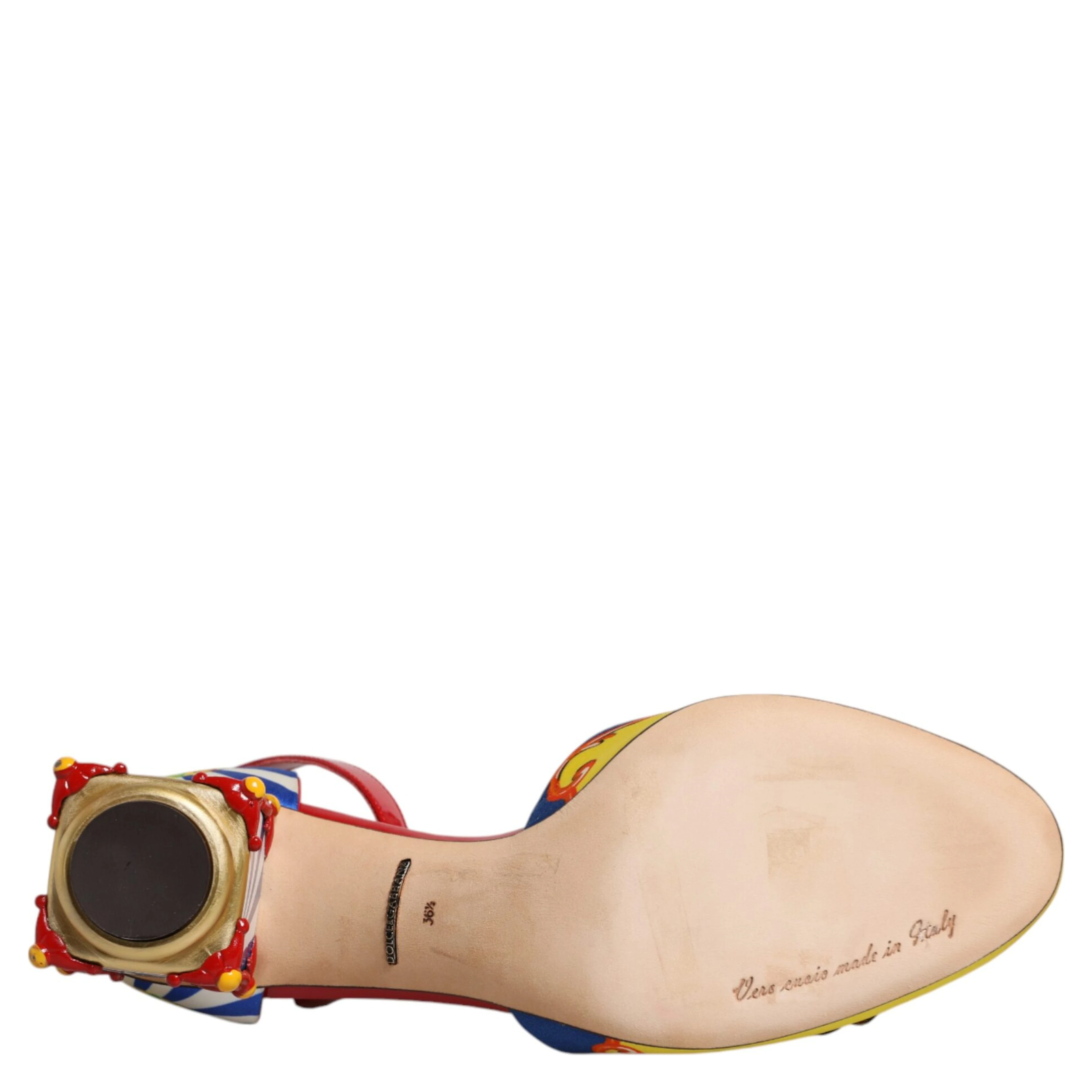 Multicolor Carretto Crystal Fur Sandals Shoes