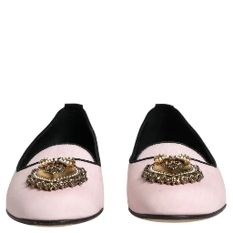 Light Pink Velvet Slip On Loafers Flats Shoes