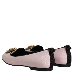 Light Pink Velvet Slip On Loafers Flats Shoes