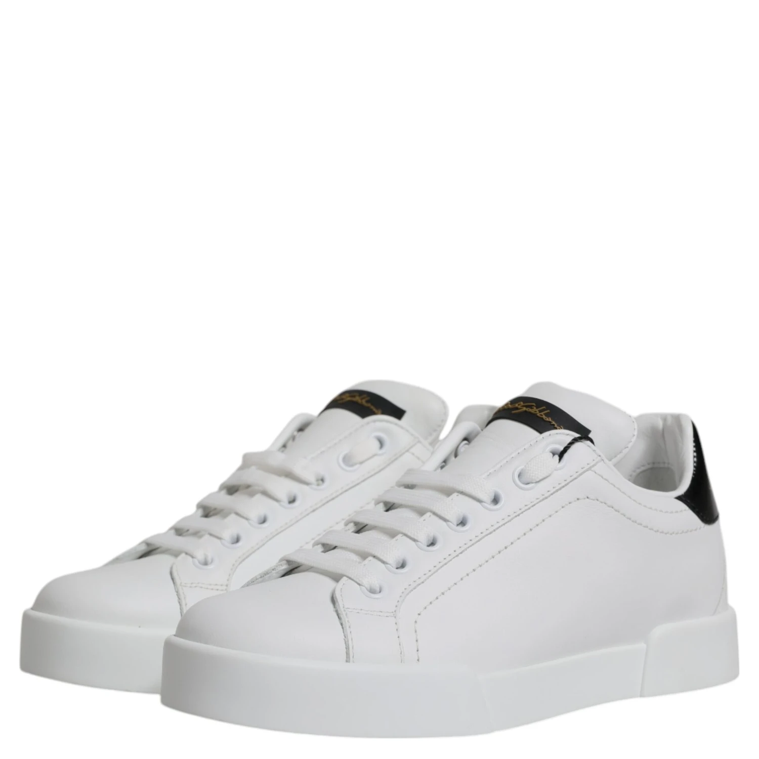 White Leather Classic Low Top Sneakers Shoes