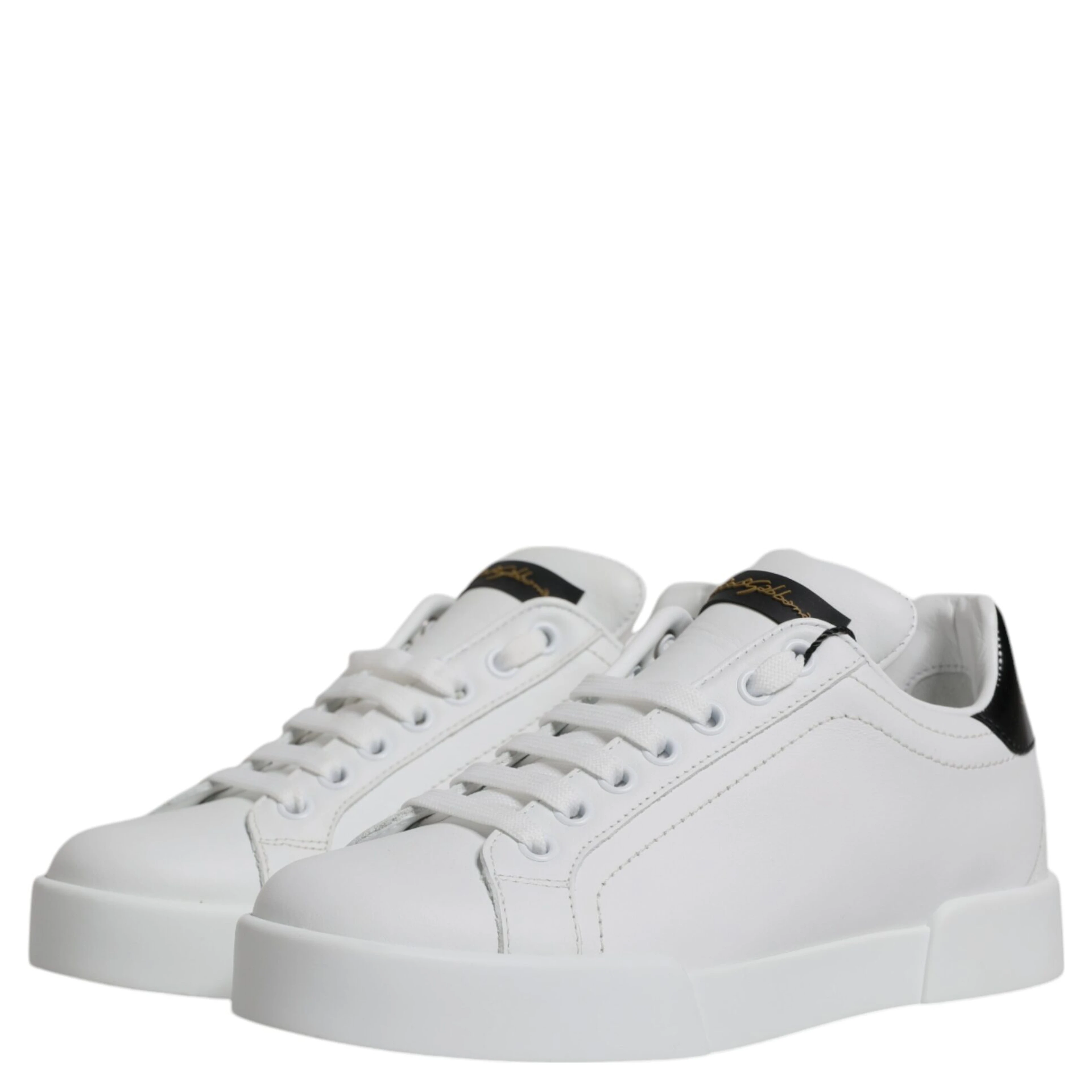 White Leather Classic Low Top Sneakers Shoes