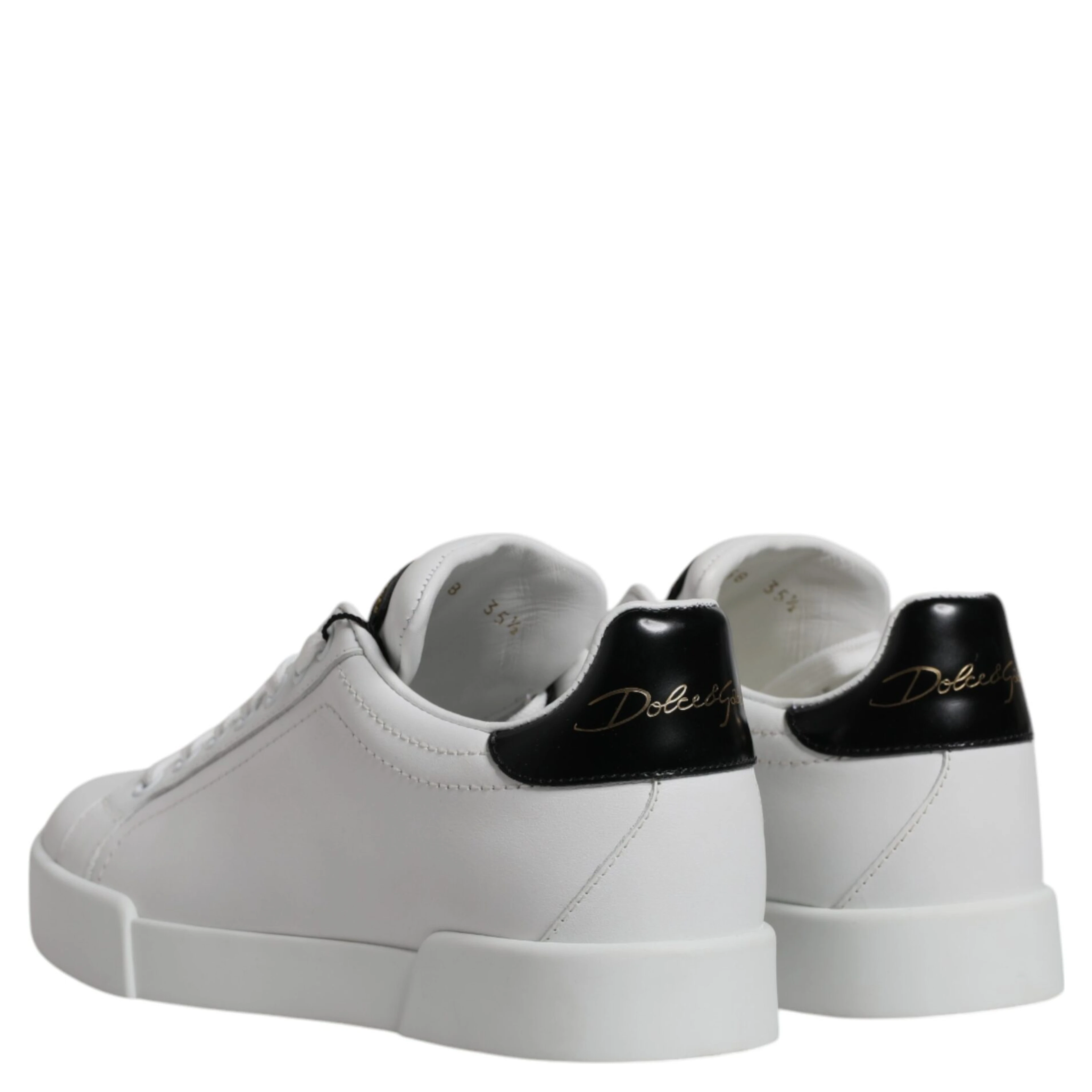 White Leather Classic Low Top Sneakers Shoes