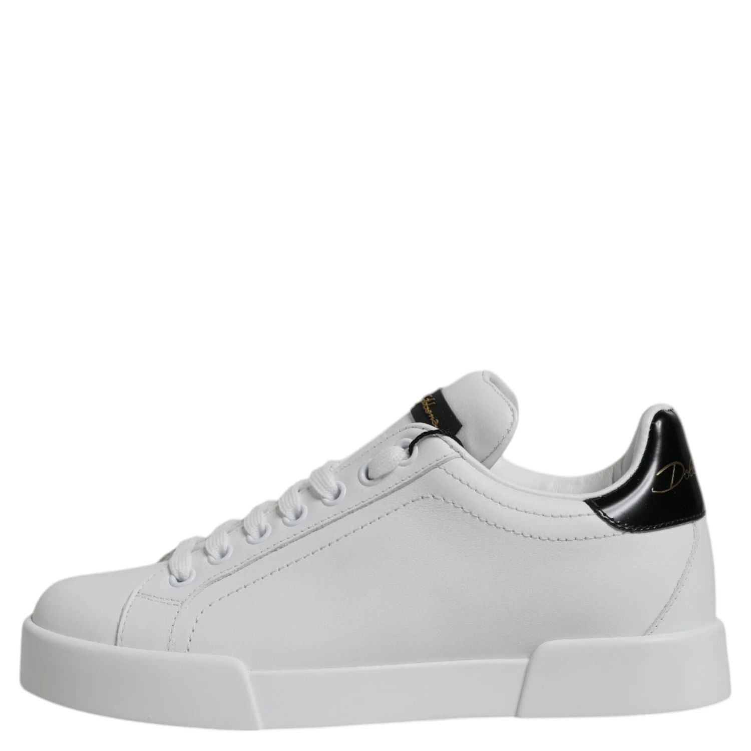 White Leather Classic Low Top Sneakers Shoes