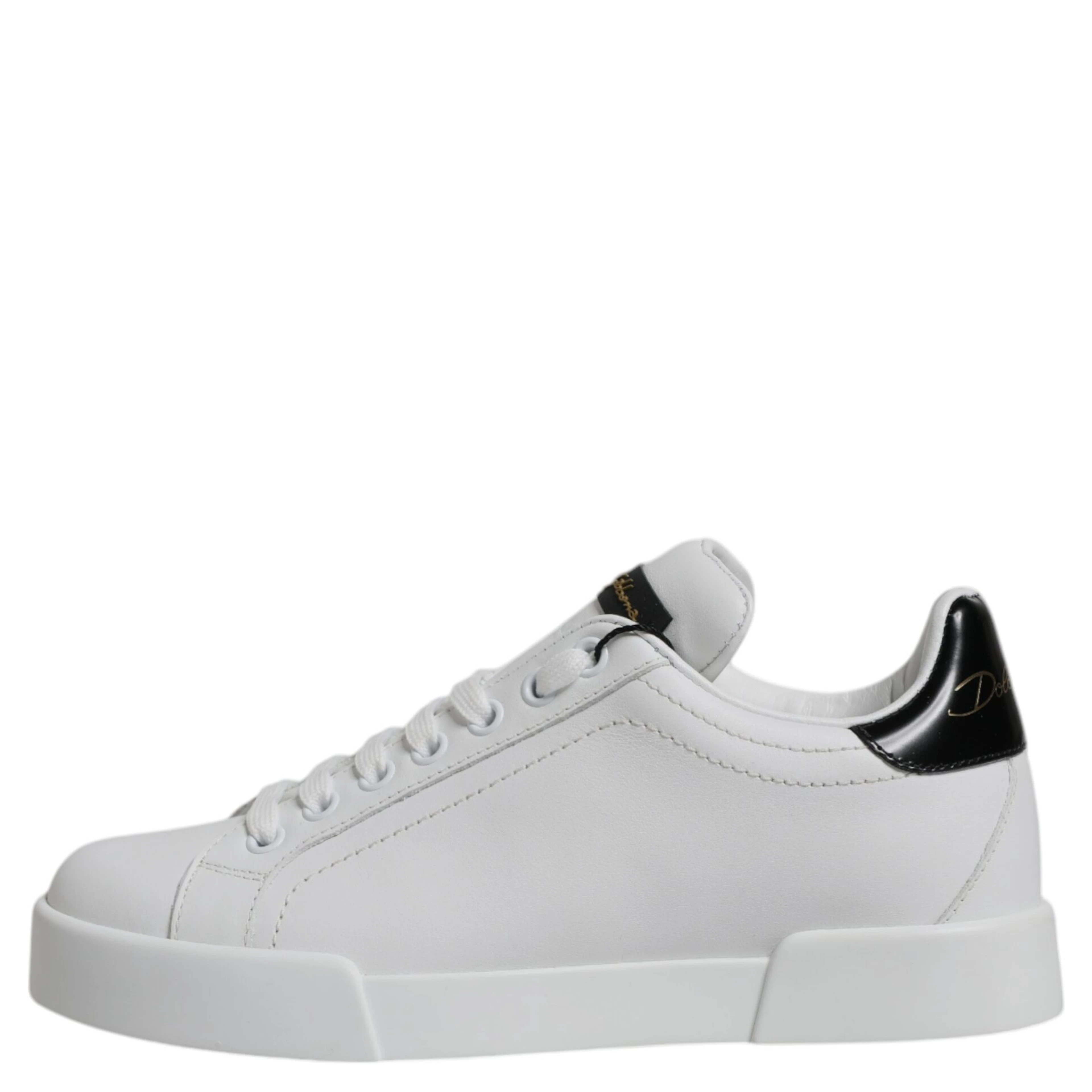 White Leather Classic Low Top Sneakers Shoes