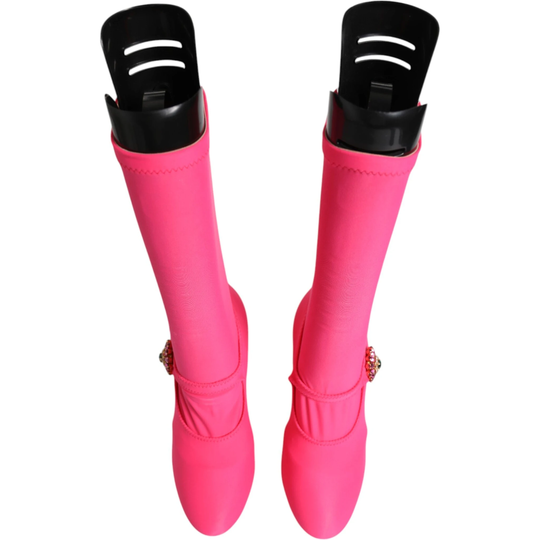 Pink Nylon Crystal Vally High Boots Shoes