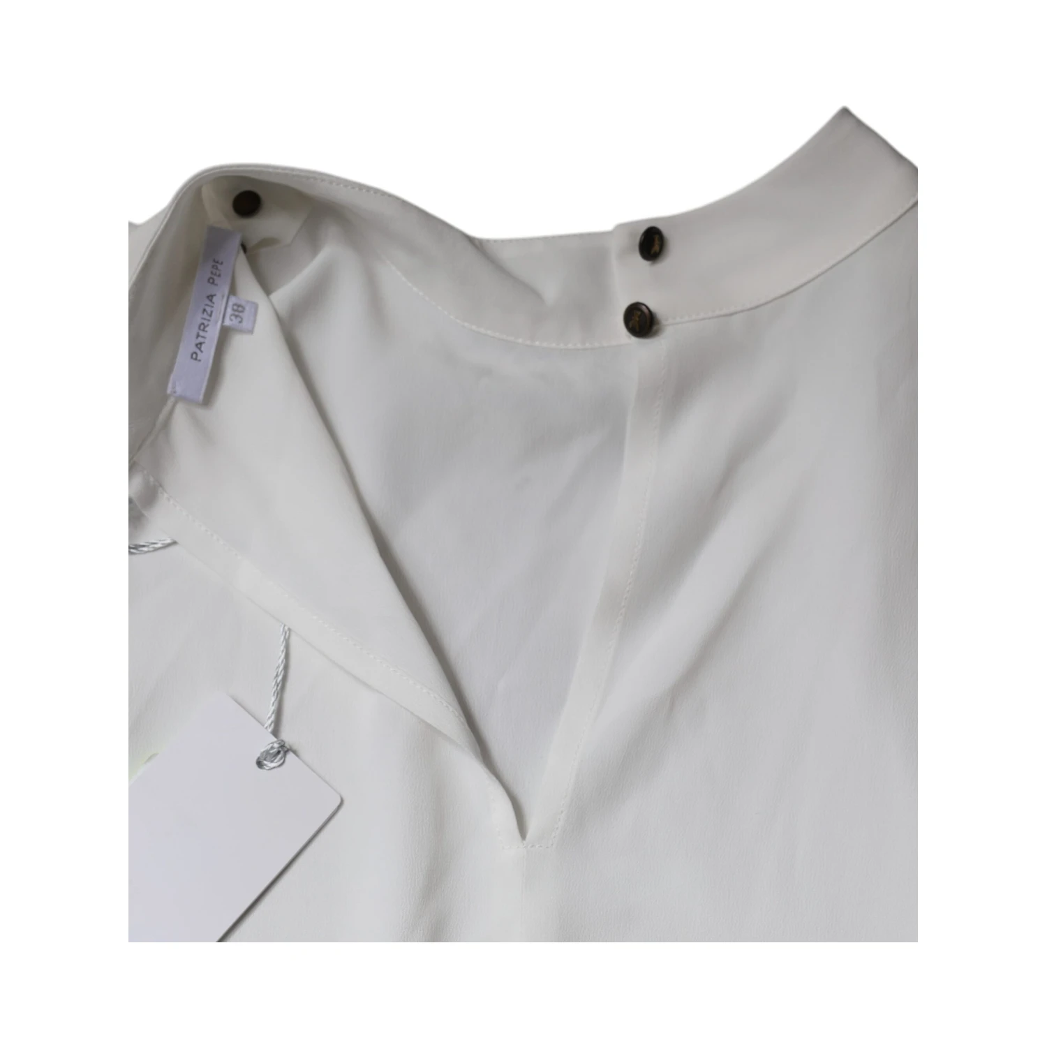White Mock Neckline Sleeveless Tank Blouse Top