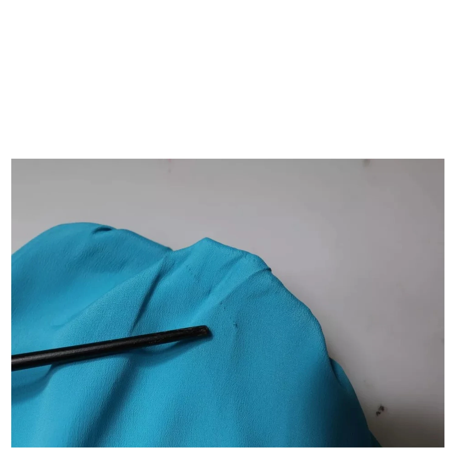 Blue Round Neckline Long Sleeves Blouse Top