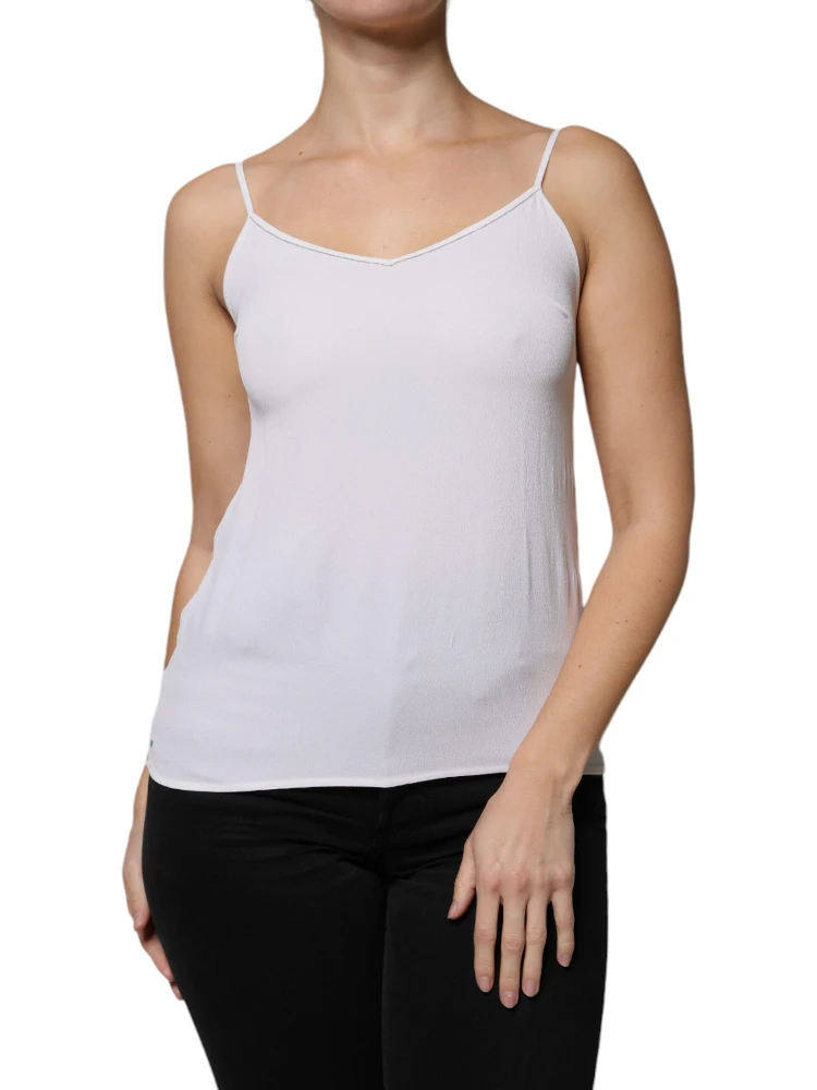 White Spaghetti Strap Sleeveless Tank Top