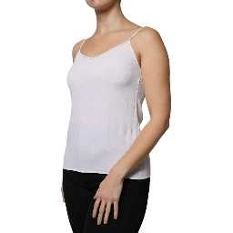 White Spaghetti Strap Sleeveless Tank Top