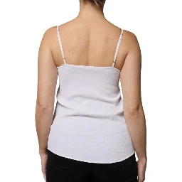 White Spaghetti Strap Sleeveless Tank Top