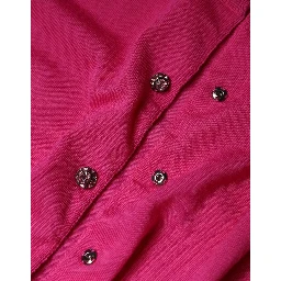Pink Wool Button Down Cardigan Sweater